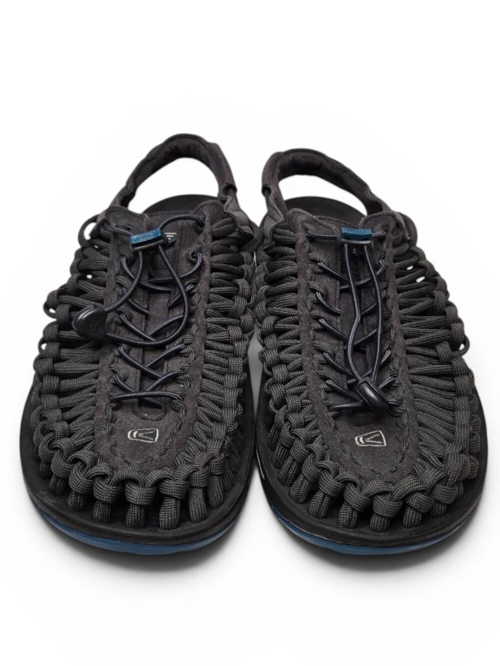 Keen Uneek Flat Woven Bungee Sandal Sneakers Mens Grey Breathable Contour 10.5 - Picture 2 of 10